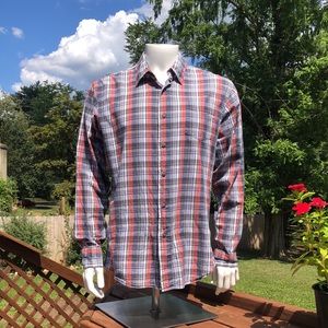 Wrangler Authentics 100% Cotton Long Sleeve Button Up Shirt Mens L